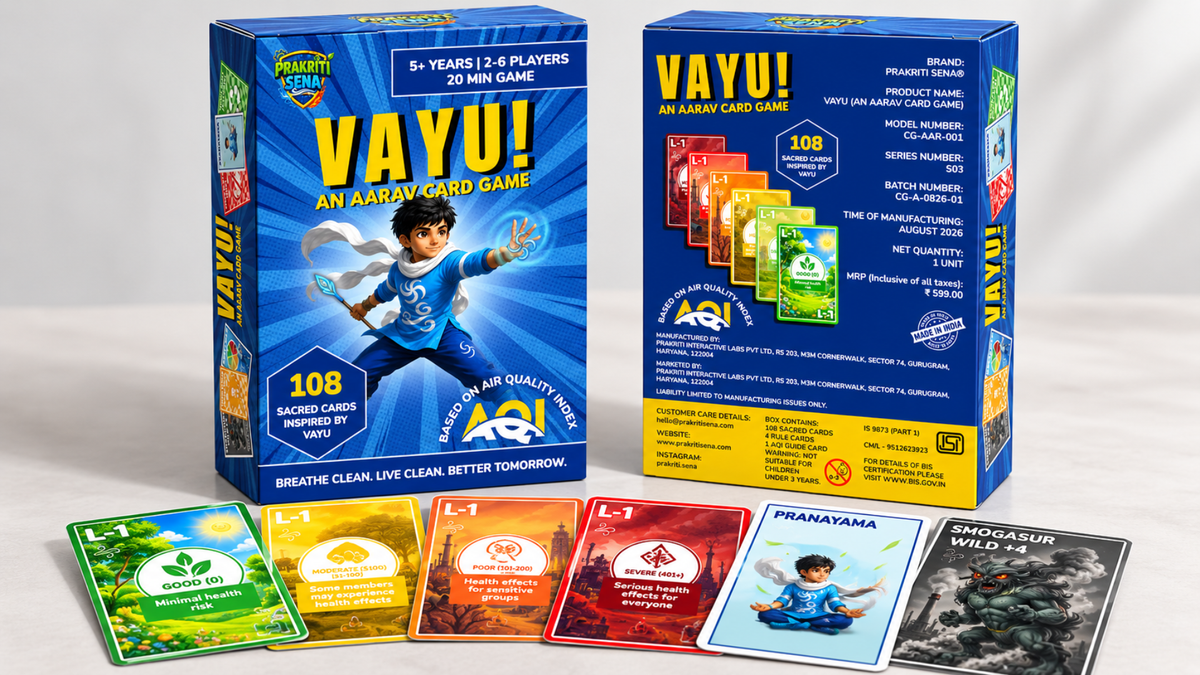 Vayu! An Aarav Card Game, 108 Cards, Ages 5+